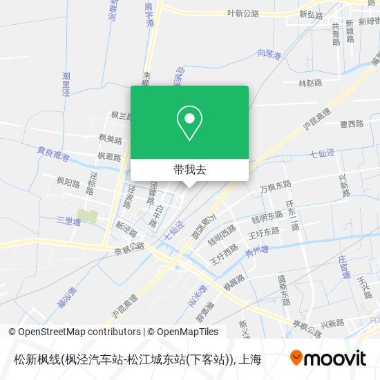 松新枫线(枫泾汽车站-松江城东站(下客站))地图