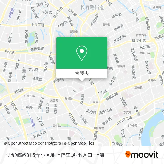 法华镇路315弄小区地上停车场-出入口地图