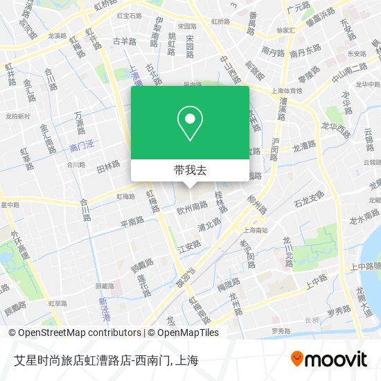 艾星时尚旅店虹漕路店-西南门地图