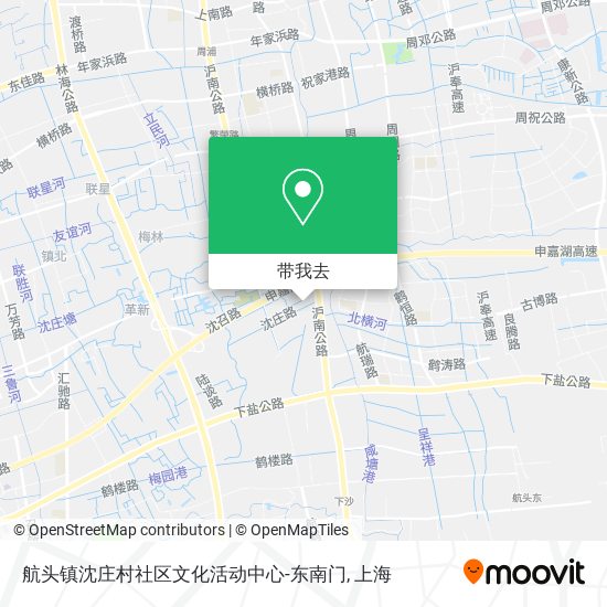 航头镇沈庄村社区文化活动中心-东南门地图