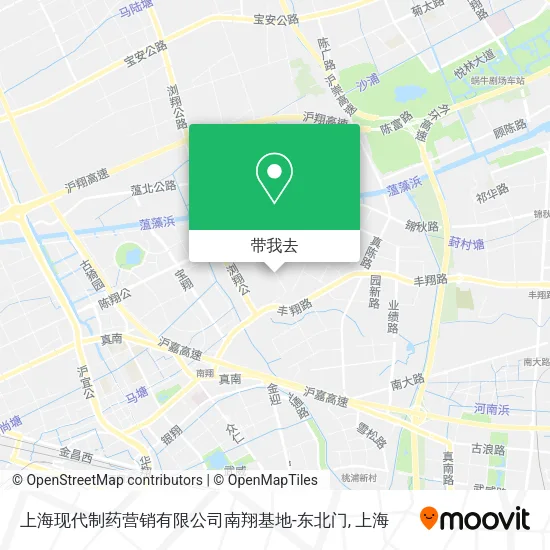 上海现代制药营销有限公司南翔基地-东北门地图