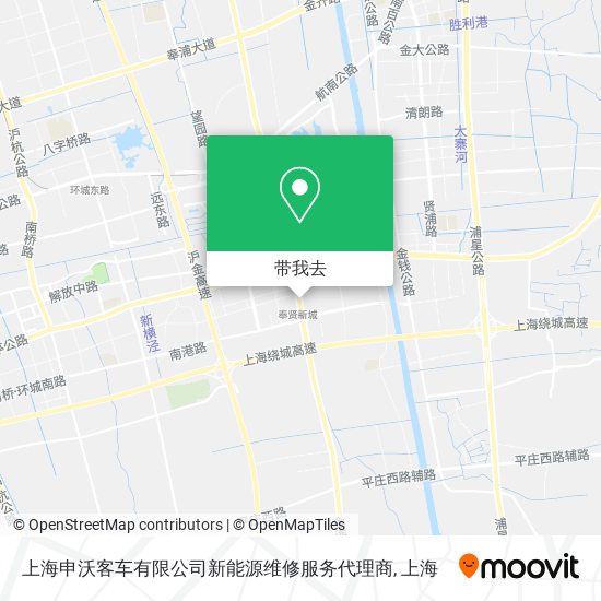 上海申沃客车有限公司新能源维修服务代理商地图