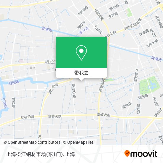 上海松江钢材市场(东1门)地图