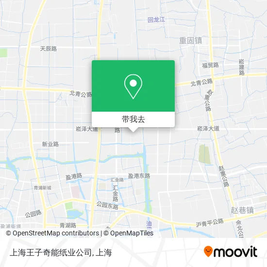 上海王子奇能纸业公司地图