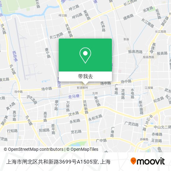 上海市闸北区共和新路3699号A1505室地图