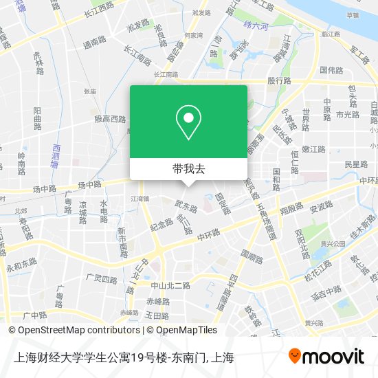 上海财经大学学生公寓19号楼-东南门地图