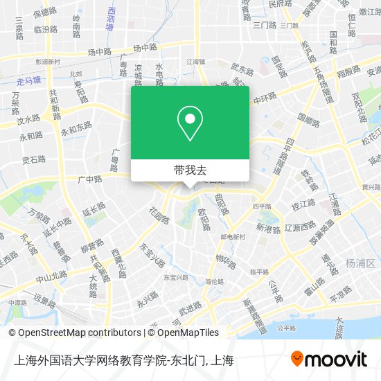 上海外国语大学网络教育学院-东北门地图