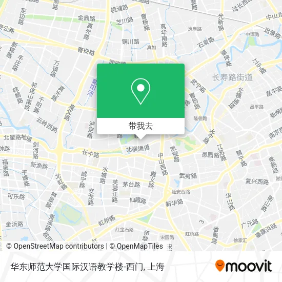 华东师范大学国际汉语教学楼-西门地图