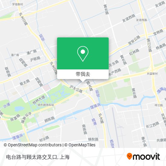 电台路与顾太路交叉口地图