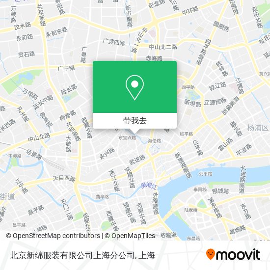 北京新绵服装有限公司上海分公司地图