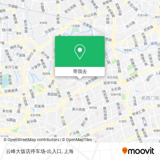 云峰大饭店停车场-出入口地图