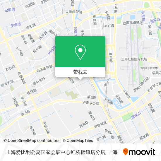 上海爱比利公寓国家会展中心虹桥枢纽店分店地图