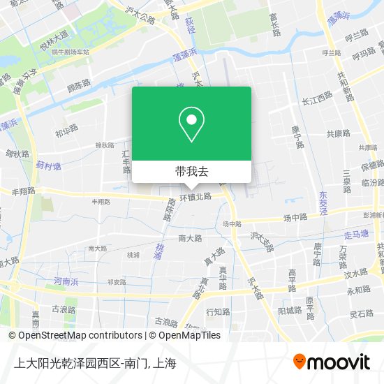 上大阳光乾泽园西区-南门地图