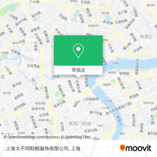 上海大不同鞋帽服饰有限公司地图