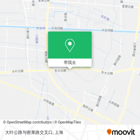 大叶公路与密果路交叉口地图