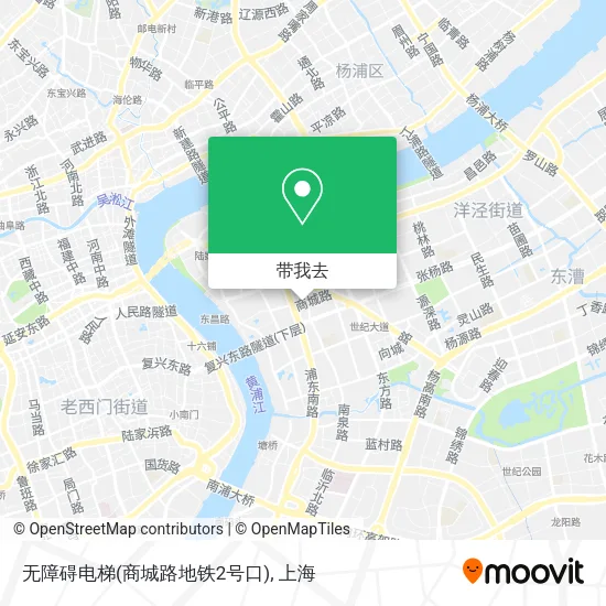 无障碍电梯(商城路地铁2号口)地图