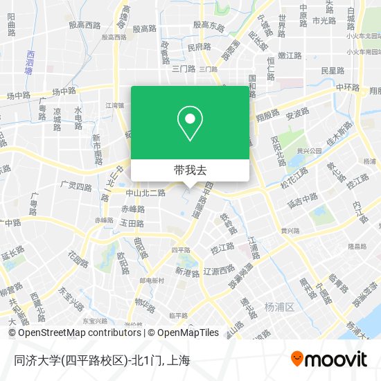 同济大学(四平路校区)-北1门地图