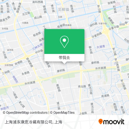 上海浦东康意冷藏有限公司地图