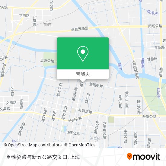 蔷薇娄路与新五公路交叉口地图