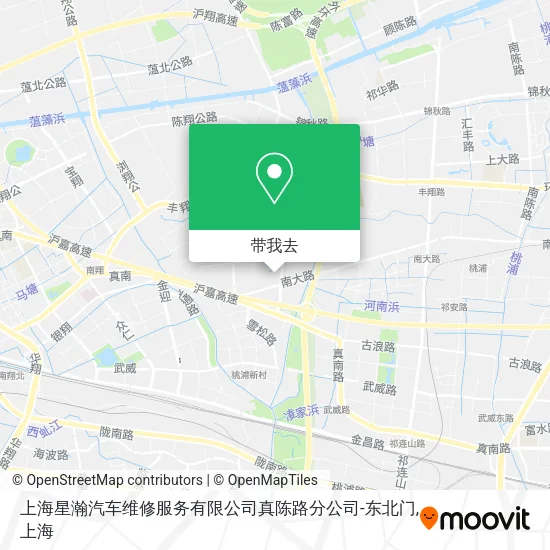 上海星瀚汽车维修服务有限公司真陈路分公司-东北门地图