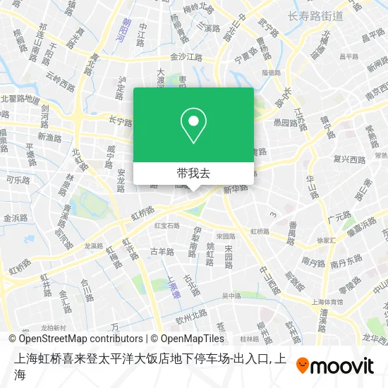 上海虹桥喜来登太平洋大饭店地下停车场-出入口地图