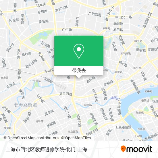 上海市闸北区教师进修学院-北门地图