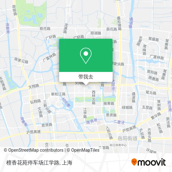 檀香花苑停车场江学路地图
