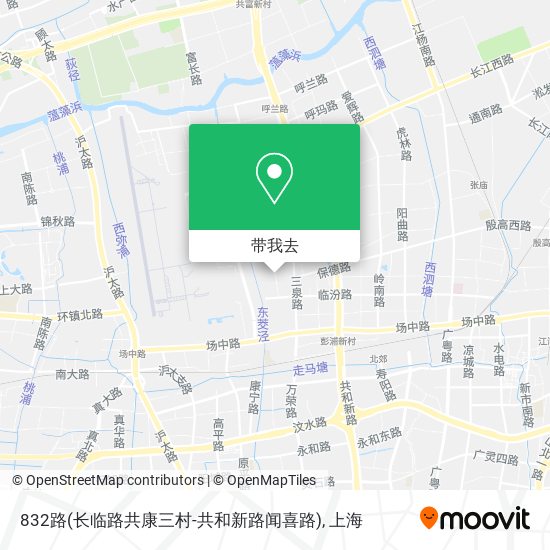 832路(长临路共康三村-共和新路闻喜路)地图