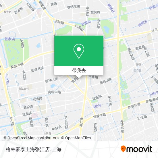 格林豪泰上海张江店地图