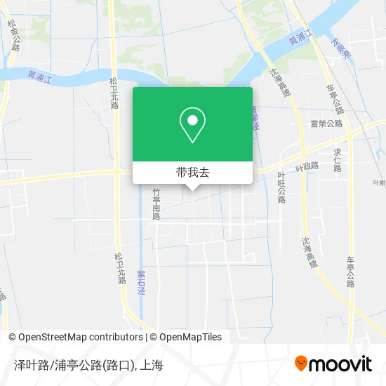 泽叶路/浦亭公路(路口)地图