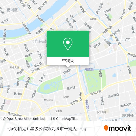 上海优帕克五星级公寓第九城市一期店地图