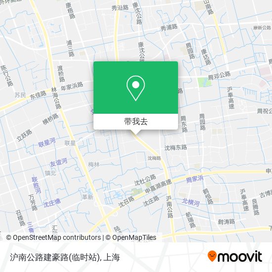 沪南公路建豪路(临时站)地图