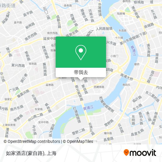 如家酒店(蒙自路)地图