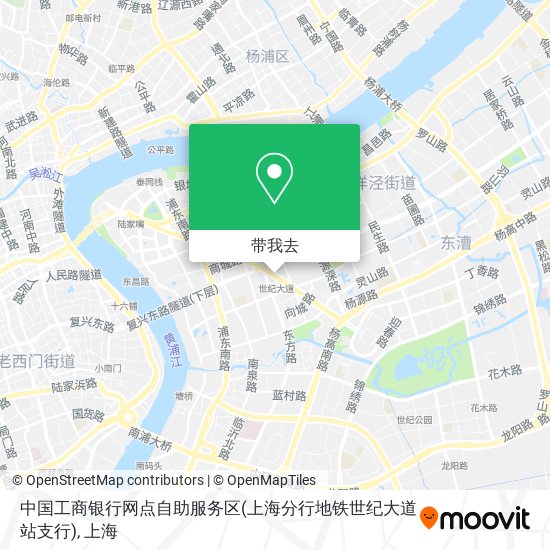 中国工商银行网点自助服务区(上海分行地铁世纪大道站支行)地图