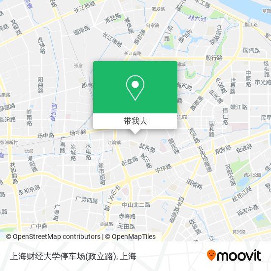 上海财经大学停车场(政立路)地图