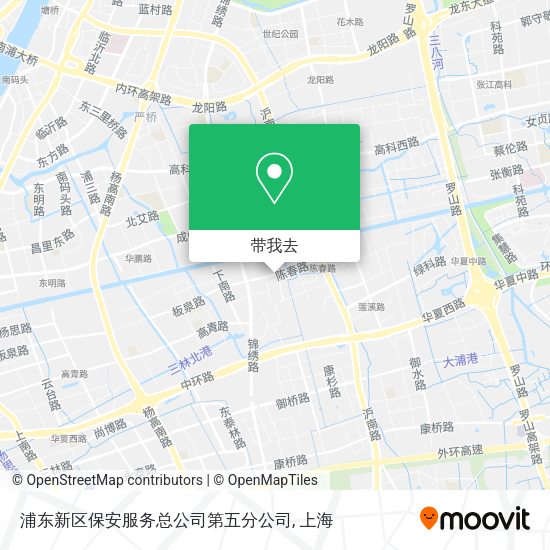 浦东新区保安服务总公司第五分公司地图