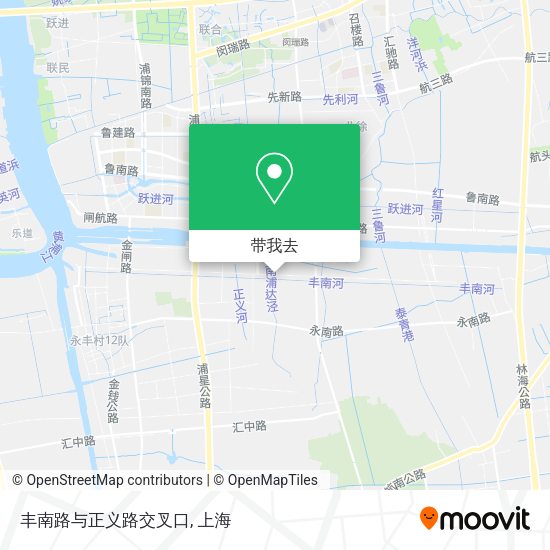 丰南路与正义路交叉口地图