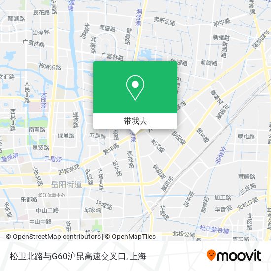 松卫北路与G60沪昆高速交叉口地图