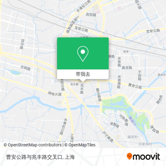 曹安公路与兆丰路交叉口地图