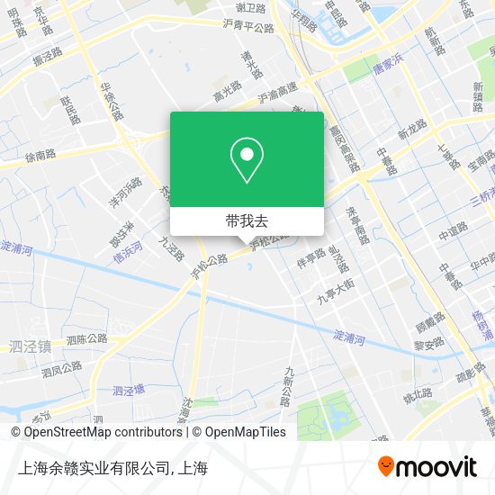 上海余赣实业有限公司地图