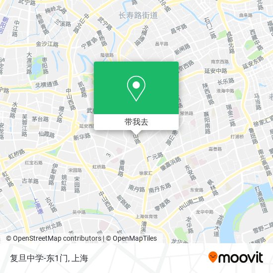 复旦中学-东1门地图