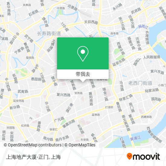 上海地产大厦-正门地图