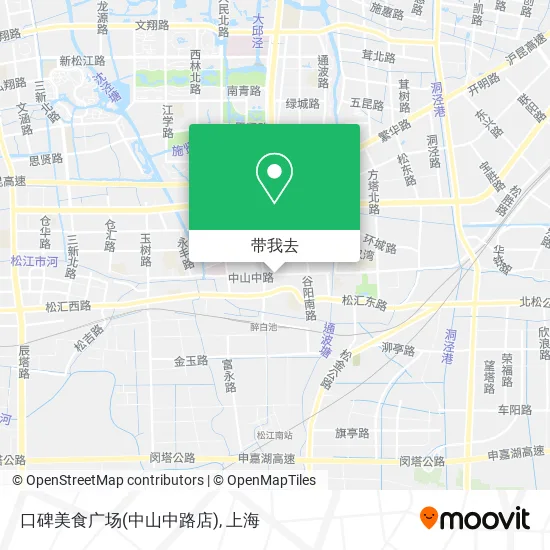 口碑美食广场(中山中路店)地图
