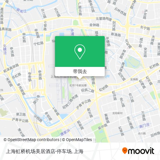上海虹桥机场美居酒店-停车场地图