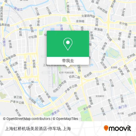 上海虹桥机场美居酒店-停车场地图