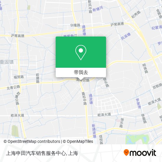 上海申田汽车销售服务中心地图
