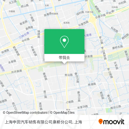 上海申田汽车销售有限公司康桥分公司地图