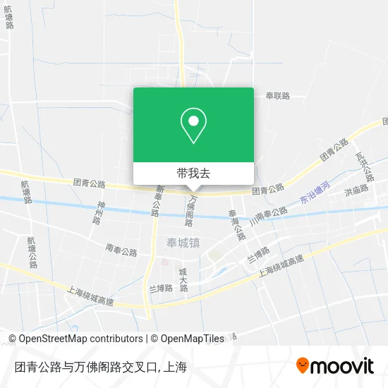 团青公路与万佛阁路交叉口地图