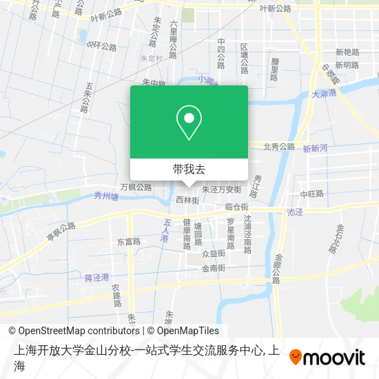 上海开放大学金山分校-一站式学生交流服务中心地图
