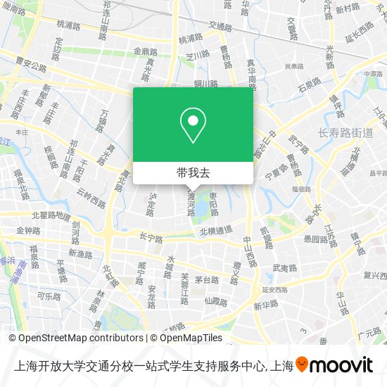 上海开放大学交通分校一站式学生支持服务中心地图